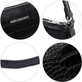 img 2 attached to Black Leather Shoulder Purses Handbags 02 for Women's Fashion: Handbags & Wallets