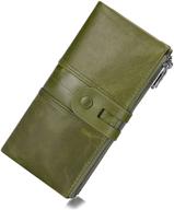 leather wallet unisex blocking genuine logo