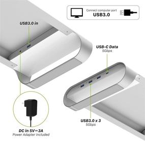 img 1 attached to 🖥️ Усилите Вашу настройку с MONITORMATE ProBASE Classic Version: USB3.0 алюминиевый подставка для монитора с хабом, зарядкой, ящиком и блоком питания (серебристый)