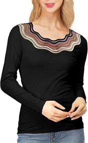 img 4 attached to 👚 Tops Sleeve Turtlenecks Cotton Clothes: Perfect Women's Clothing for Comfort and Style