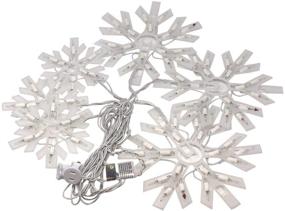 img 3 attached to 90 LED Snowflake Icicle Lights with DURACASA Gutter Hooks, 6-Foot Lighted Length - 7.5-Foot Total Length