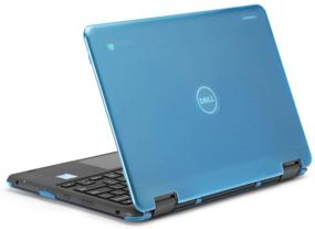 img 4 attached to mCover iPearl Hard Shell Case for 2017 Dell Chromebook 11 3189 2-in-1 Laptop - Aqua