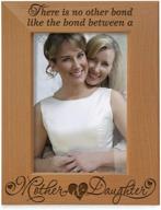 👩 kate posh engraved wood picture frame: celebrate the unbreakable bond of mother & daughter (4" x 6" vertical) логотип