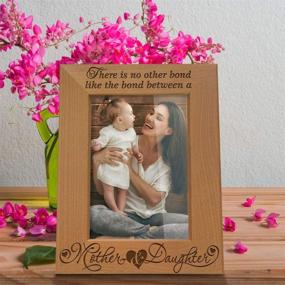 img 1 attached to 👩 KATE POSH Engraved Wood Picture Frame: Celebrate the Unbreakable Bond of Mother & Daughter (4" x 6" Vertical)