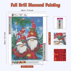 img 3 attached to NAIMOER Christmas Diamond Painting 11 7X15 8