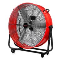 🌀 ken brown 24 inch high velocity heavy duty metal drum fan - powerful 7200cfm air circulation | 3 speeds | 360° adjustable tilt | industrial/commercial/residential use | etl safety listed | 5-year warranty | vibrant red логотип