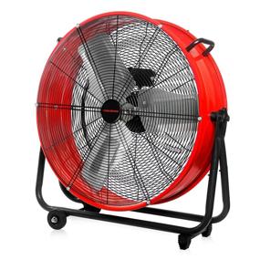 img 4 attached to 🌀 Ken Brown 24 Inch High Velocity Heavy Duty Metal Drum Fan - Powerful 7200CFM Air Circulation | 3 Speeds | 360° Adjustable Tilt | Industrial/Commercial/Residential Use | ETL Safety Listed | 5-Year Warranty | Vibrant Red