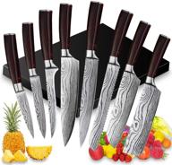 🔪 kitchen knife set in gift box - cool gift for cooking enthusiasts - 8-piece chefs knives set - perfect gift idea for home, get well, thank you, engagement, retirement, couples, and teachers logo