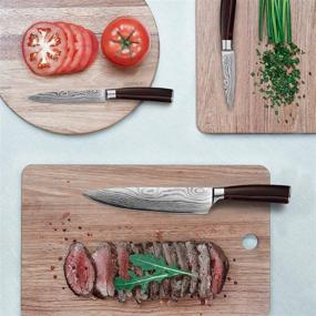 img 1 attached to 🔪 Kitchen Knife Set in Gift Box - Cool Gift for Cooking Enthusiasts - 8-Piece Chefs Knives Set - Perfect Gift Idea for Home, Get Well, Thank You, Engagement, Retirement, Couples, and Teachers