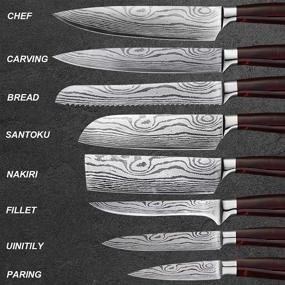 img 2 attached to 🔪 Kitchen Knife Set in Gift Box - Cool Gift for Cooking Enthusiasts - 8-Piece Chefs Knives Set - Perfect Gift Idea for Home, Get Well, Thank You, Engagement, Retirement, Couples, and Teachers