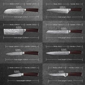 img 3 attached to 🔪 Kitchen Knife Set in Gift Box - Cool Gift for Cooking Enthusiasts - 8-Piece Chefs Knives Set - Perfect Gift Idea for Home, Get Well, Thank You, Engagement, Retirement, Couples, and Teachers