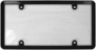 🔍 custom accessories 90060 transparent custom combos license plate shield and frame with sleek black plastic frame logo