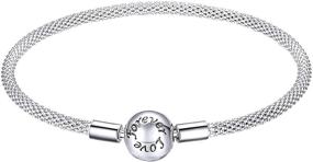 img 4 attached to ✨ La Menars Love Forever Bracelets for Pandora Charms: Exquisite 925 Sterling Silver CZ Bracelets - Perfect Mother’s Day & Birthday Gift for Women and Girls (17/19/21 Centimeters)