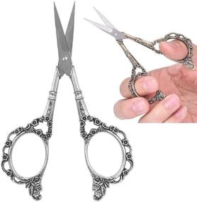 img 3 attached to 🧵 European Style Vintage Sewing Scissors for Artistry & Everyday Needlework - Set of 4 Pairs, 11.5cm