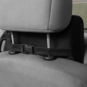 img 2 attached to 🚗 Juvale Car Headrest Pillow: Memory Foam, Black Faux Leather (11 x 8 in, 2 Pack) - Ultimate Comfort for Your Car Travels