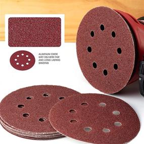 img 3 attached to 🪚 High-Quality Hook and Loop Sanding Discs: 5 Inch 8 Hole Sandpaper - 180pcs Sand Paper Assortment for Random Orbital Sander - Multiple Grits (40-3000)