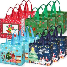 img 4 attached to Christmas Reusable Shopping Supplies Non Woven
