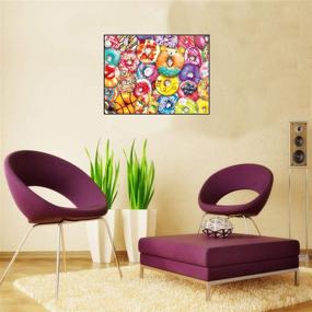 img 1 attached to 🍩 TWBB 5D DIY Diamond Painting Kit: Colorful Doughnut Pattern, Full Drill Embroidery for Adults & Kids - 12"x16