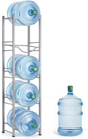 img 4 attached to Maximize Space with our 5-Tier Water Cooler Jug Rack - 5 Gallon Bottle Holder and Organizer for Home, Kitchen, and Office