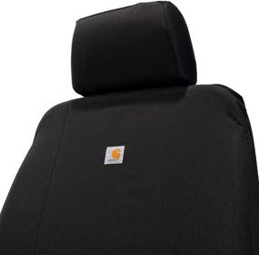 img 2 attached to 🚗 Carhartt Universal Low Back Seat Cover Review: Black Single Seat Protector