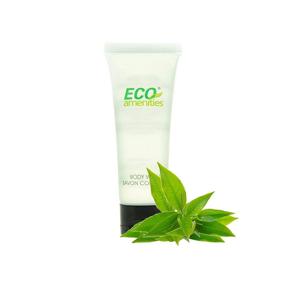 img 4 attached to Bulk 200 Count of ECO Amenities Clear, Green Tea Hotel Body Wash Travel Size 1.1oz - 220 Ounce