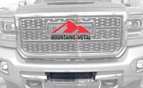 img 3 attached to Duramax Edition Mountains2Metal Bumper Grille Insert for 2015-2019 Sierra 2500 3500 HD M2M #700-60-1