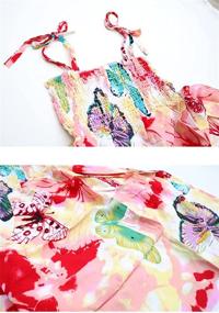 img 1 attached to 🌈 Stylish Flenwgo Bohemian Sleeveless Rainbow Beach Sundress for Girls' Clothing