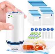 🔌 2021 upgrade portable vacuum sealer set: higfra electric rechargeable hand held vacuum sealer machine with sous vide bags - 15 pack reusable food storage bags for food storage & sous vide cooking food saver логотип