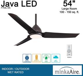 img 1 attached to 🌀 Minka-Aire F753L-KA Java 54-Inch LED Ceiling Fan with Kocoa Finish