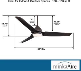 img 2 attached to 🌀 Minka-Aire F753L-KA Java 54-Inch LED Ceiling Fan with Kocoa Finish