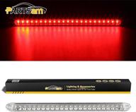 🚦 partsam submersible 17-inch clear lens red 23 led trailer truck rv stop turn tail rear third brake identification light bar (1-pack) - enhanced for seo logo