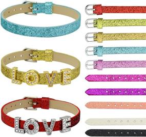 img 2 attached to Rhinestone Rhinestones Alphabet Wristbands Barrettes