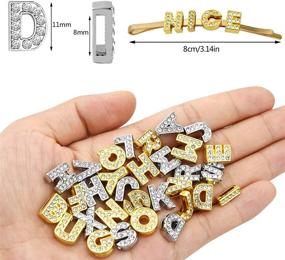 img 3 attached to Rhinestone Rhinestones Alphabet Wristbands Barrettes