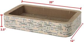 img 2 attached to 🐈 Ultimate Cat Comfort: 13081 Rectangular Corrugated Cat Lounge Scratcher