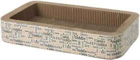 img 3 attached to 🐈 Ultimate Cat Comfort: 13081 Rectangular Corrugated Cat Lounge Scratcher