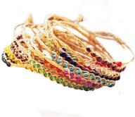 🌈 the woo's 9 pcs friendship wish bracelets set - handmade string beaded bracelets, raffia adjustable braided woven bracelets, colorful crystal knotted bracelets for women & girls - diy accessory logo