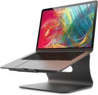 💻 лучший алюминиевый ноутбук - эффективный стенд для охлаждения компьютера и держатель для apple macbook air, macbook pro и всех ноутбуков - серый (патентован) логотип