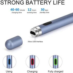 img 1 attached to 🖊️ Touch Screen Stylus Pen, Digital Active Pencil with Fine Point for iPhone, iPad, and Tablets (Blue)