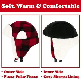 img 3 attached to 🧣 Warm & Stylish Sarfel Winter Toddler Girls Trapper Boys' Accessories: Hats & Caps Collection