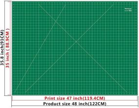 img 2 attached to 🔪 WorkLion 36x48 Self Healing Cutting Mat: Non-Slip, Double Sided 5-Ply - Ideal for Scrapbooking, Quilting, Sewing, Arts & Crafts (Green)