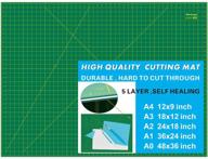 🔪 worklion 36x48 self healing cutting mat: non-slip, double sided 5-ply - ideal for scrapbooking, quilting, sewing, arts & crafts (green) logo