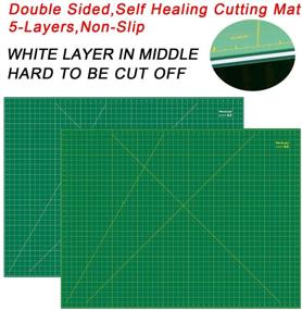 img 3 attached to 🔪 WorkLion 36x48 Self Healing Cutting Mat: Non-Slip, Double Sided 5-Ply - Ideal for Scrapbooking, Quilting, Sewing, Arts & Crafts (Green)