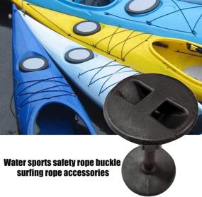 img 2 attached to 🏄 Nylon Surfing Safety Foot Buckle - Convenient Installation Boat Surf Leash Plug Leg Rope for Surfboards