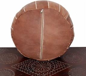 img 2 attached to Moroccan Ottoman Footstool Hand Stitched Unstuffed Home Decor in Poufs