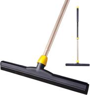 🧹 yocada floor squeegee scrubber: 54in telescopic pole for heavy duty cleaning in garage, courtyard, shower, bathroom - perfect for pet hair, fur, marble, glass, tile, water, foam logo