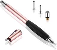 🌸 meko 2nd generation precision disc stylus/styli bundle for iphone 7/7 plus, ipad & touch screen devices - rose gold, 3 replacement tips included logo
