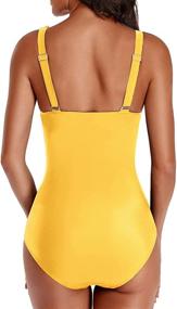 img 1 attached to 👙 Holipick Control Swimsuit: Stylish Ruffled Bathing Women's Clothing and Swimsuits with Chic Cover-Ups