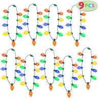 улучшите свою рождественскую вечеринку с 9-элементными светящимися ожерельями joyin, оснащенными 9 лампочками, идеальными в качестве приятных подарков и аксессуаров. логотип
