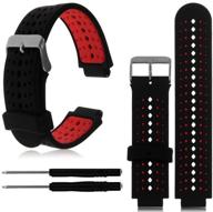 hwhmh replacement silicone bands + pin removal tools for garmin forerunner 220/230/235/620/630/735xt (no tracker) logo