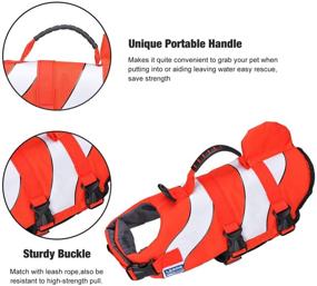 img 1 attached to 🐶 SONGWAY Dog Life Jacket – Pet Floatation Life Vest with Handle for Water Safety, Ideal for Beach, Pool, and Boating